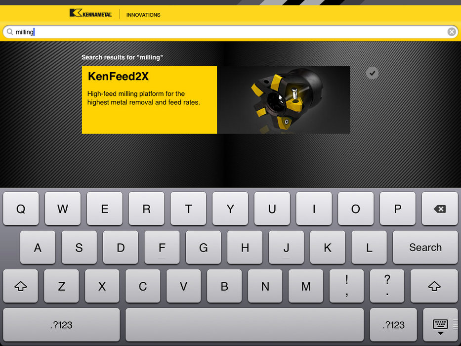 Lancement de l’application iPad<sup>®</sup> « Innovations Kennametal »